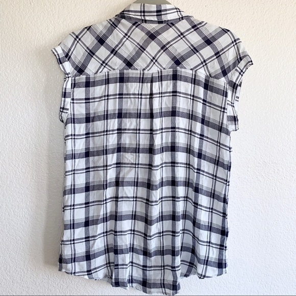 Peoples Project PPLA Plaid Flannel Button Up Top - Picture 4 of 7